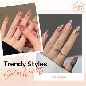 modelones wand held above nail forming a cat-eye effect for fast salon results