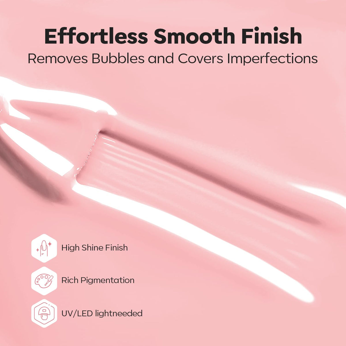 modelones finished nails with top coat showing glossy, chip-resistant shine