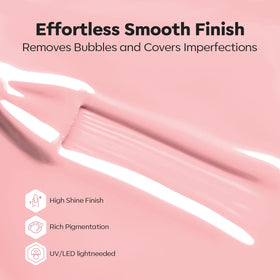 modelones finished nails with top coat showing glossy, chip-resistant shine