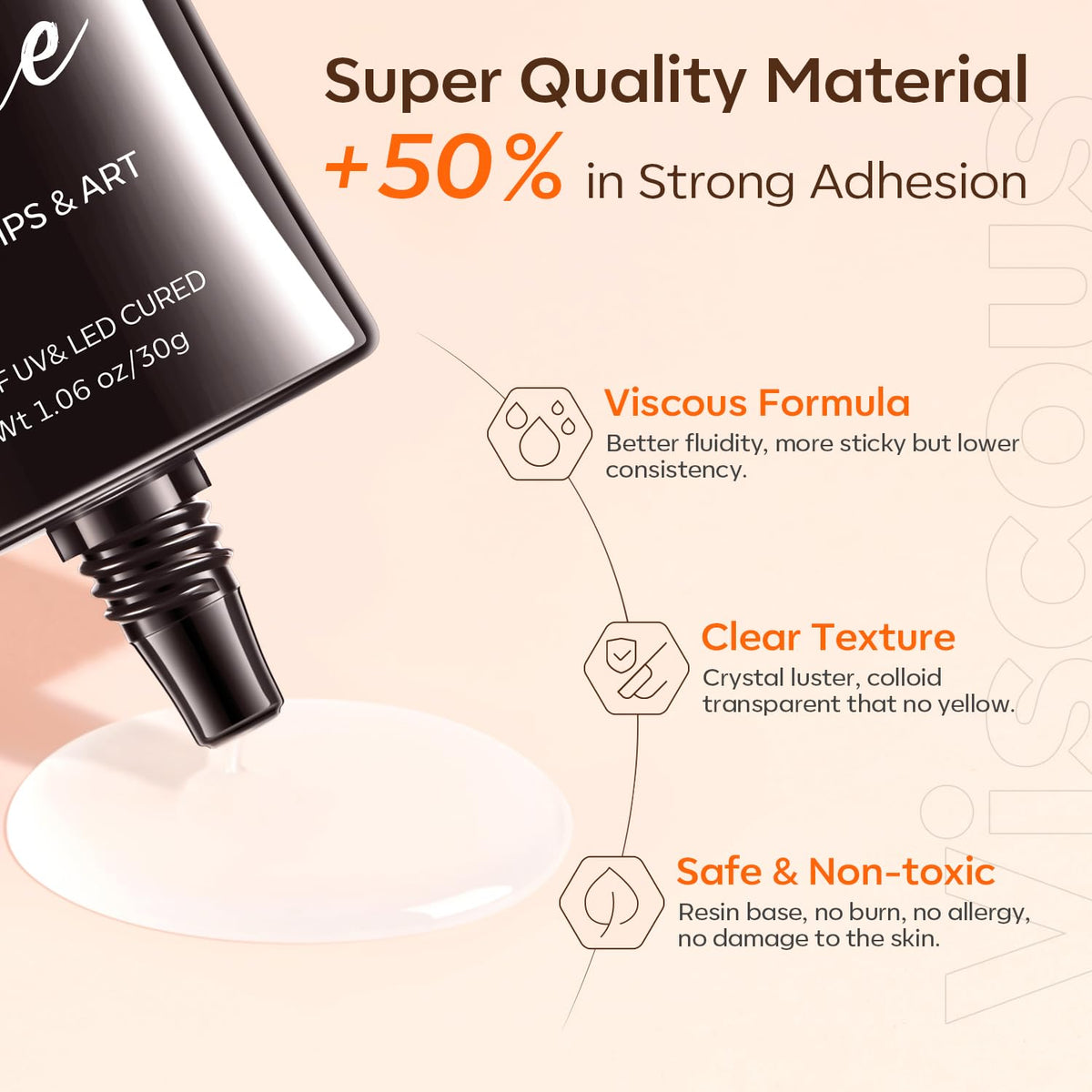 modelones tube nozzle dispensing precise gel for controlled application