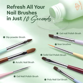 modelones usage demo in salon hand using cleaner to dissolve residue, efficiency benefit