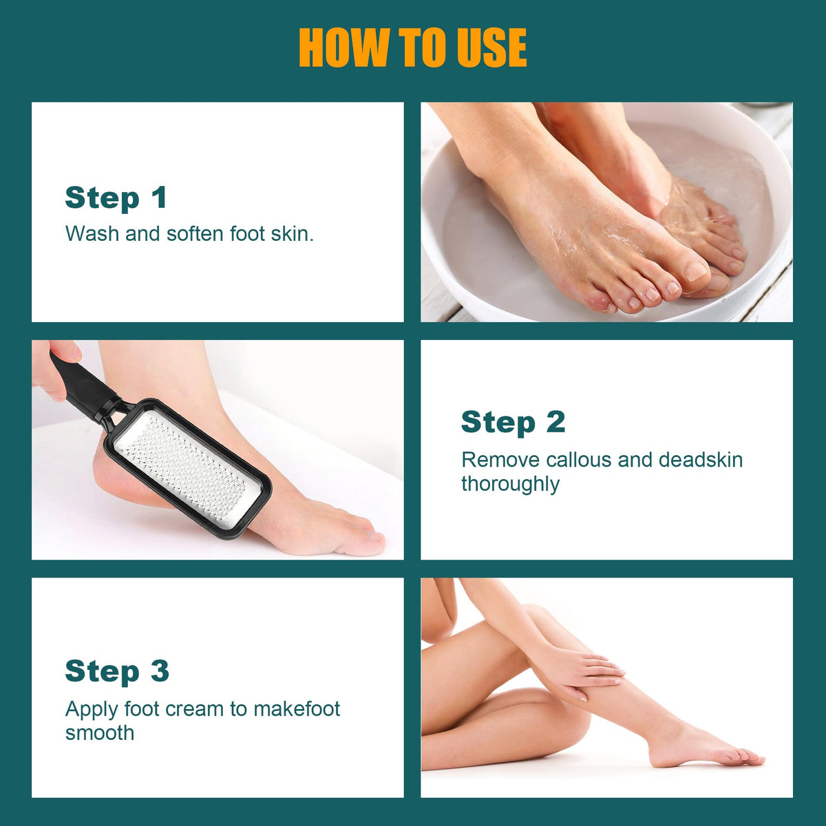 MODENGKONGJIAN rasp used on wet foot after soak for faster smoothing