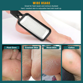 MODENGKONGJIAN foot rasps staged in bathroom to show convenient home pedicure use