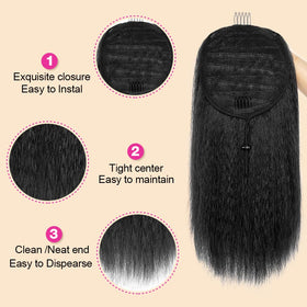 MODSIGHT length comparison showing 14 inch ponytail for clear sizing benefit