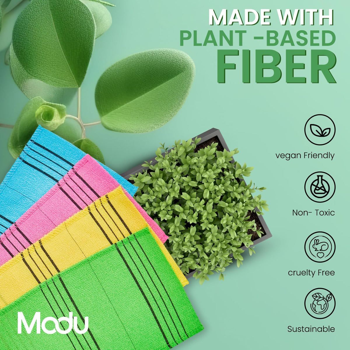Modu mitt hung to dry illustrating washable reusable hygiene benefit