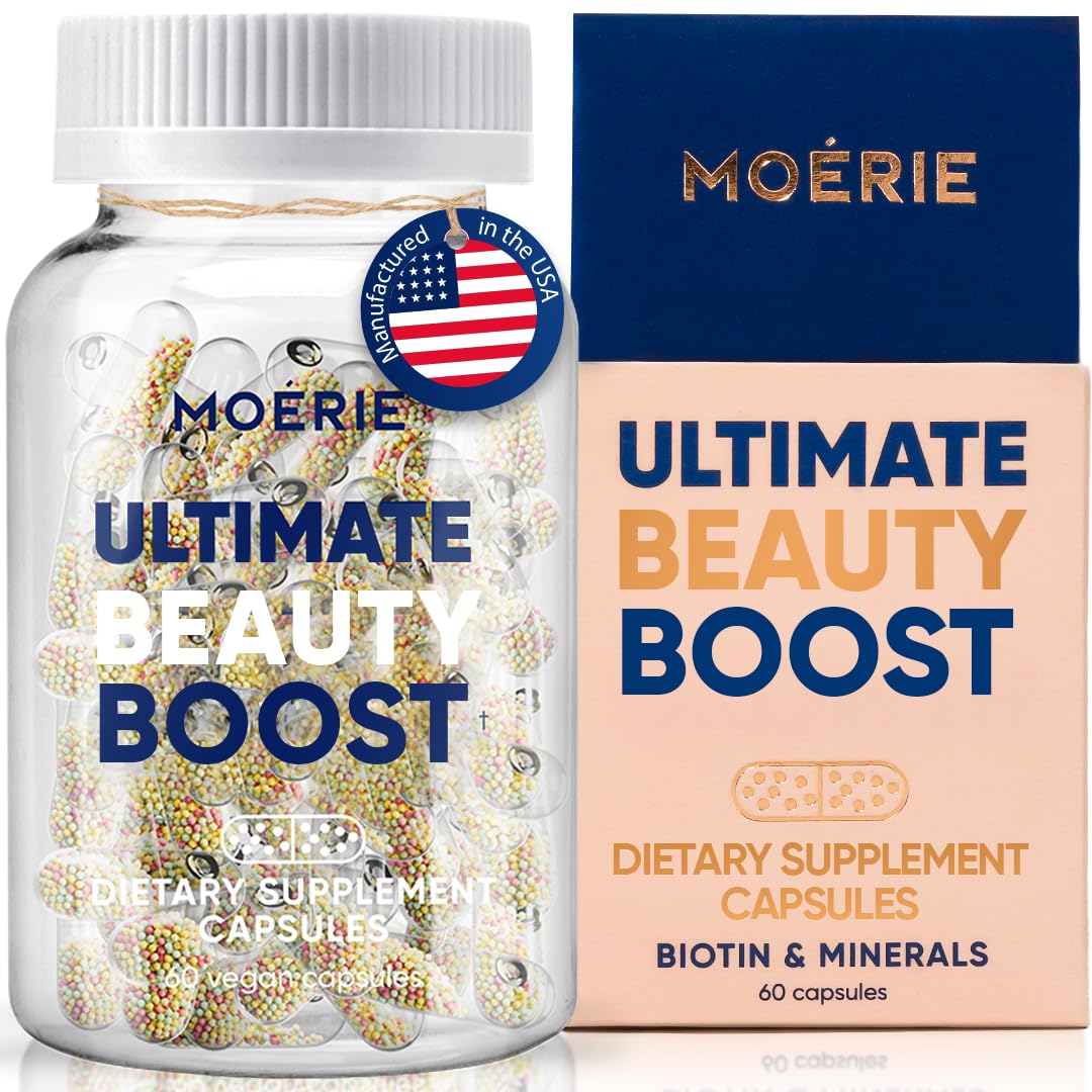 Moerie front packaging showing bottle and box for clear product identification and trust