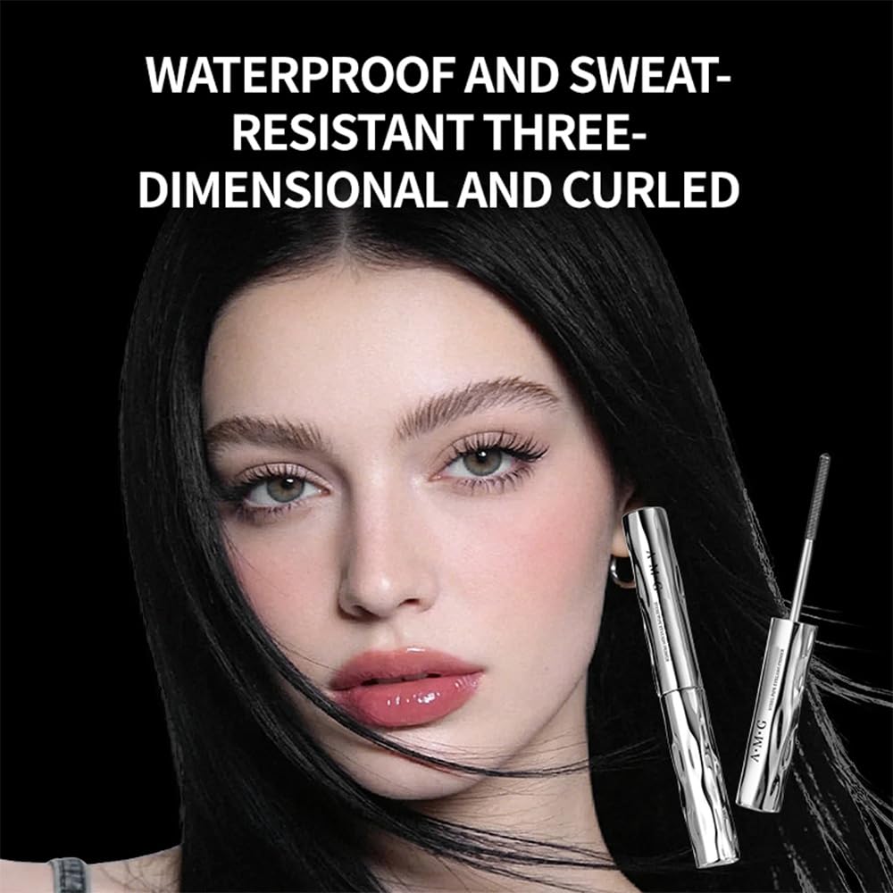 MOGSLRPE lifestyle shot wearing mascara showing long-lasting, natural finish