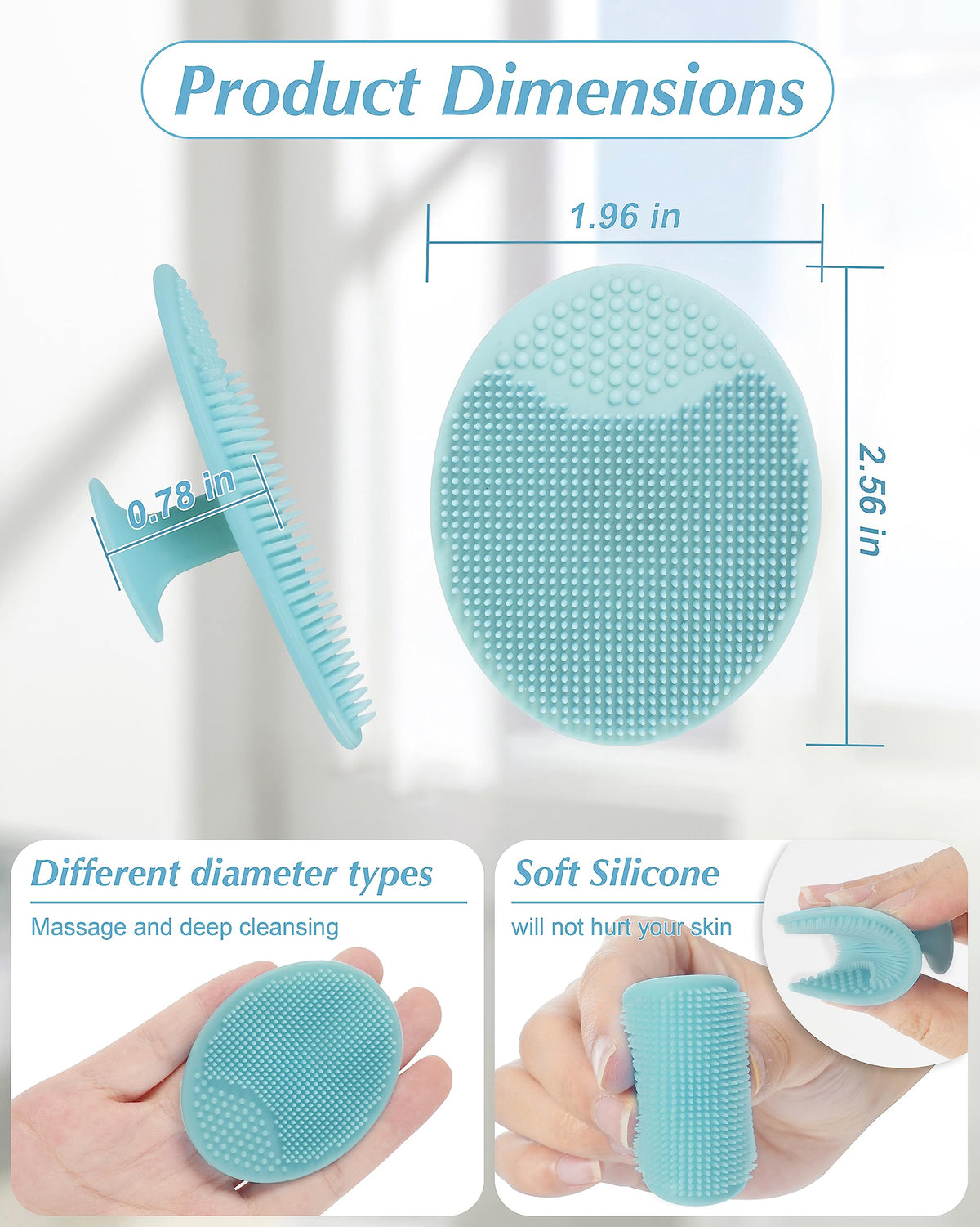 MoHern close-up of silicone nubs highlighting gentle exfoliation benefit
