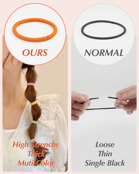 MoHern band secured on ponytail demonstrating strong, no-slip hold