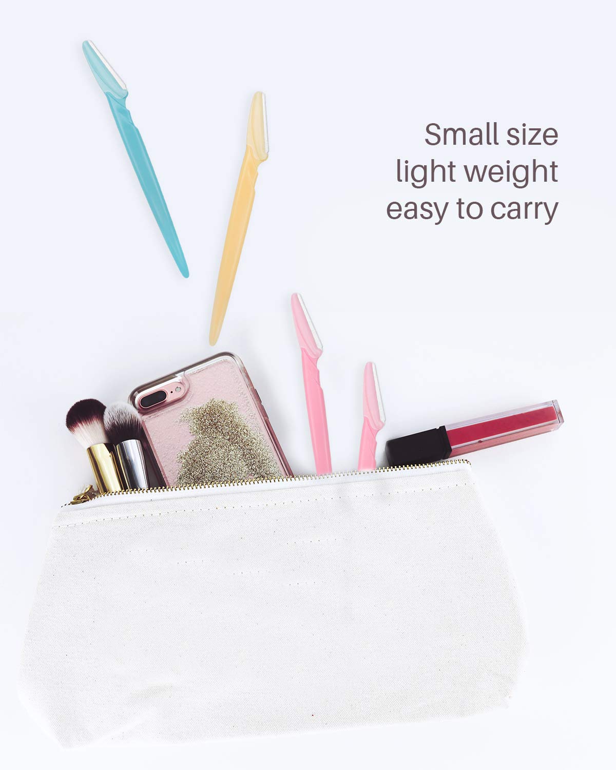 Assorted multicolor MoHern razors laid out to show variety and disposable convenience