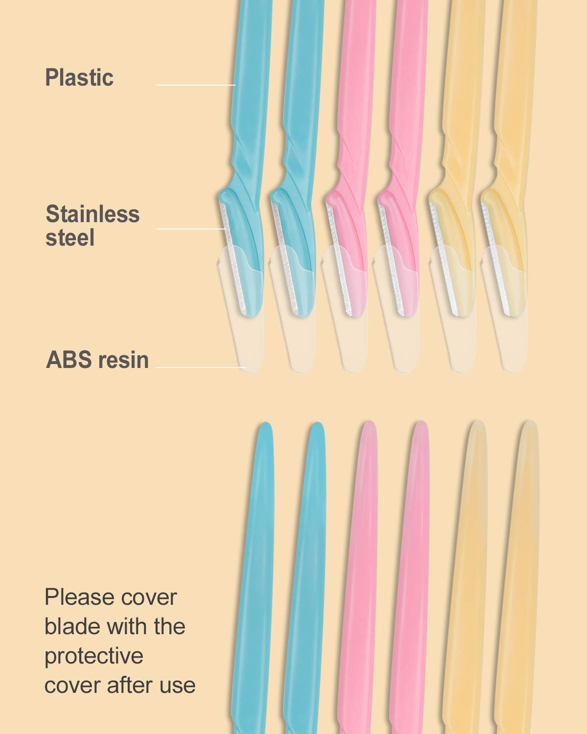MoHern razor with protective cap demonstrating safe blade storage between uses