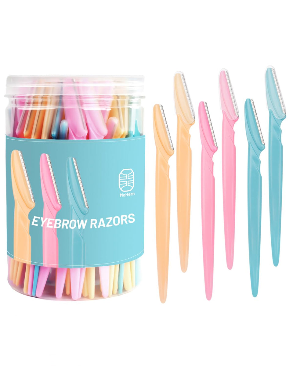 MoHern front packaging showing 60-piece box and colorful razors for lasting supply