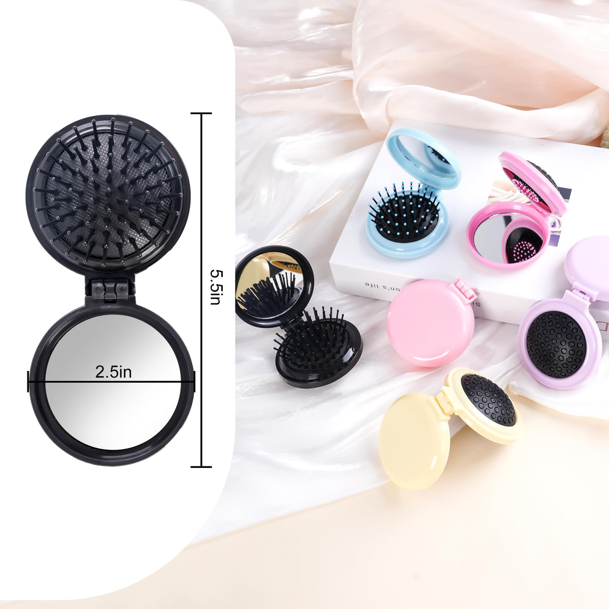 MoHern open brush with mirror visible for quick makeup checks