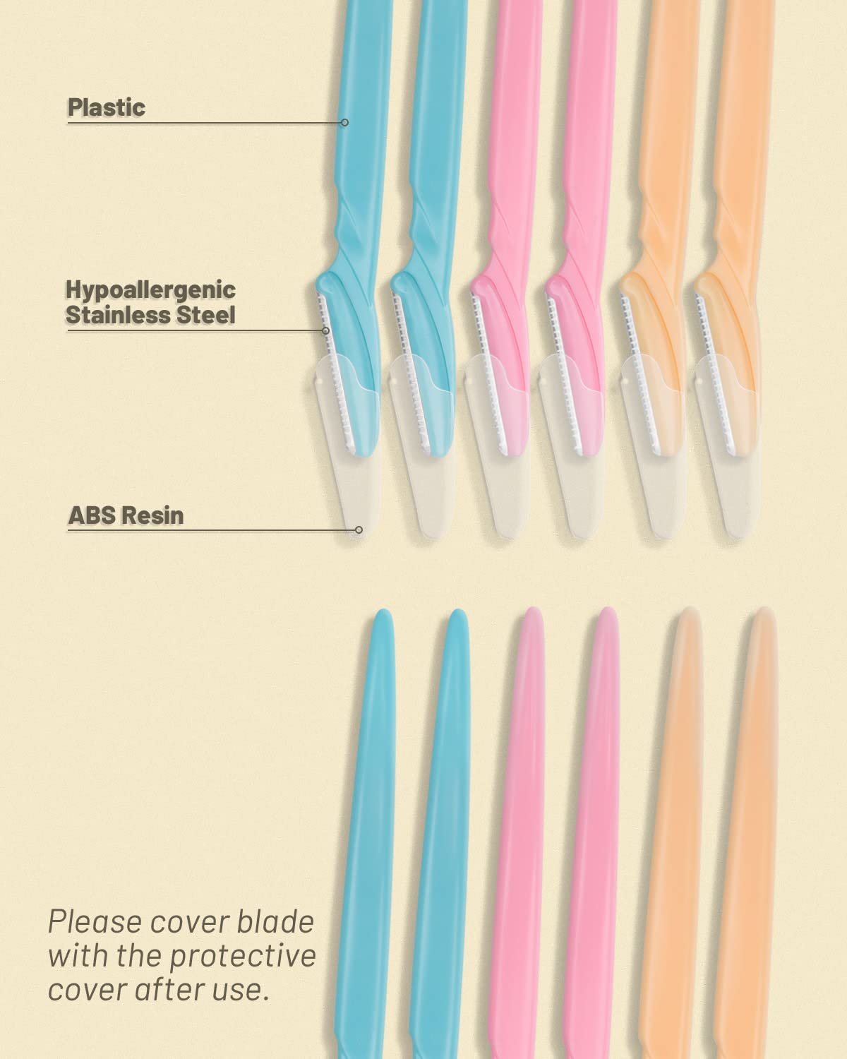 MoHern razor in hand demonstrating compact 5.8x0.4 inch size for accuracy