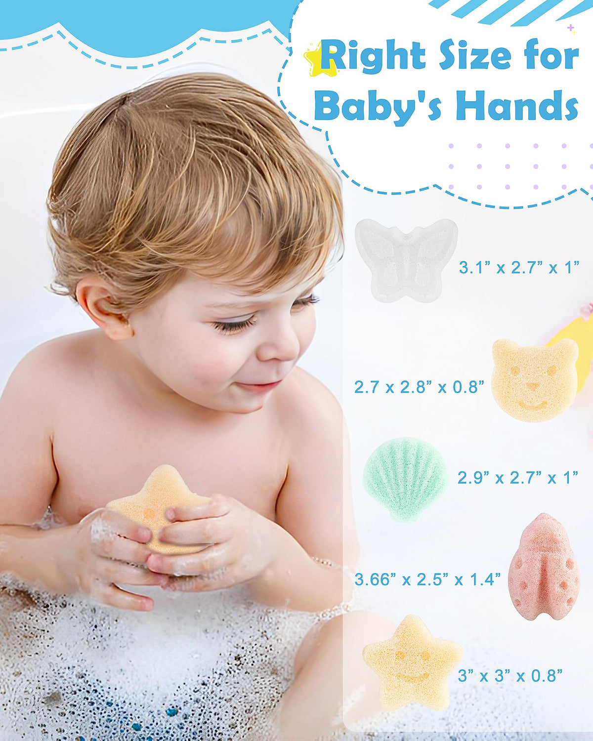 MoHern adult hand holding sponge showing size and easy grip benefit
