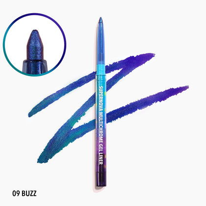 Moira Supernova gel liner front shot showing shade Buzz and vibrant finish benefit
