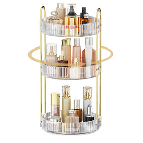 MOKANI front view clear vanity organizer showing clean display and quick access