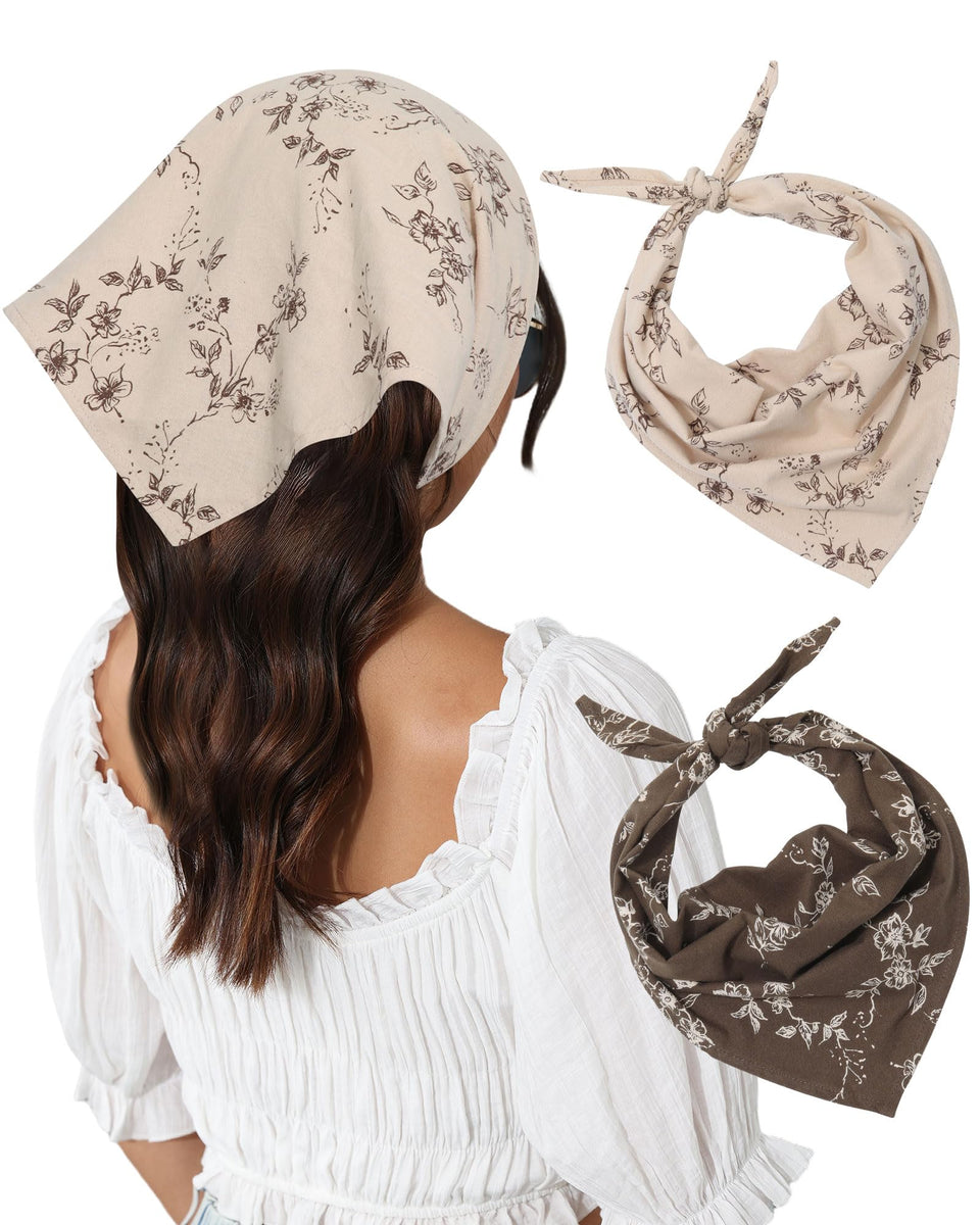 Molans front view of two-piece floral scarf set showing design and packaging benefits
