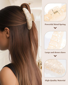 Molans clip next to a hand showing medium size and easy handling for everyday use
