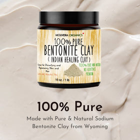 Molivera Organics close-up of fine bentonite powder illustrating smooth texture