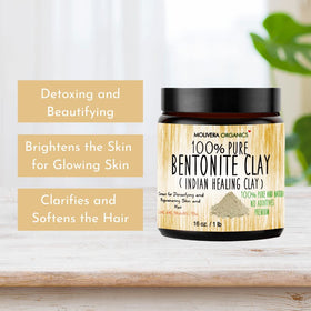 Molivera Organics clay mixed in bowl ready for facial mask application benefit