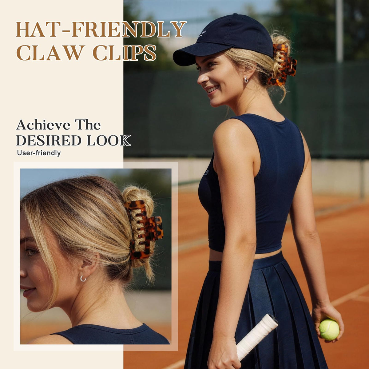 Molizummy clip holding a neat updo illustrating reliable hair control