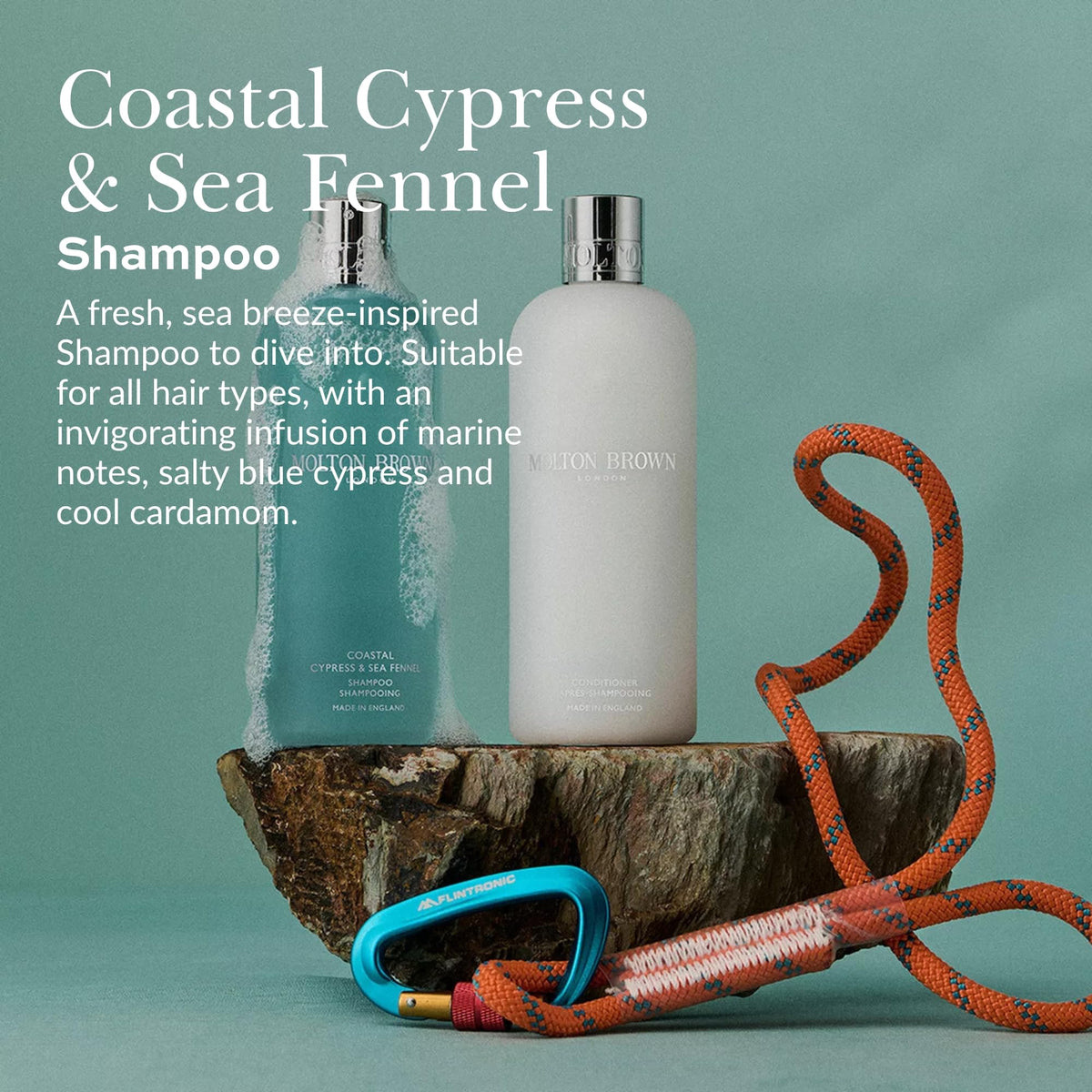 Molton Brown shampoo lather texture demonstrating gentle foam and effective cleansing benefit