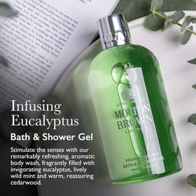 Molton Brown pump dispensing gel highlighting texture and easy application