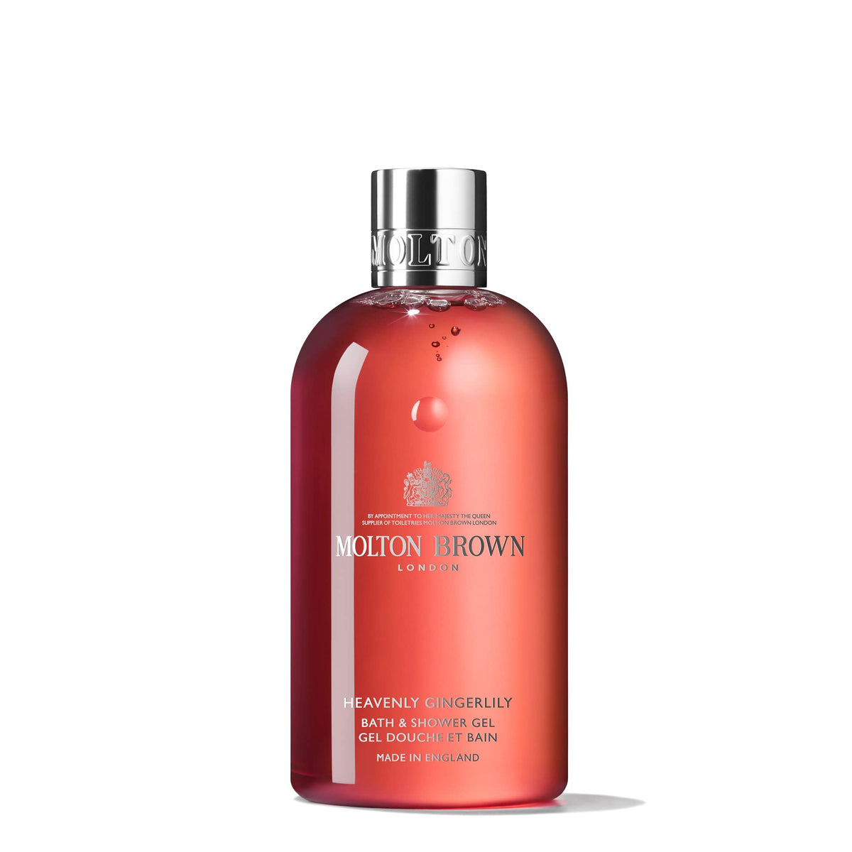 Molton Brown front bottle view showing elegant packaging and scented benefit