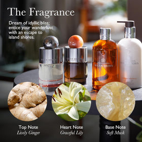 Molton Brown pump dispensing gel to show easy controlled application benefit