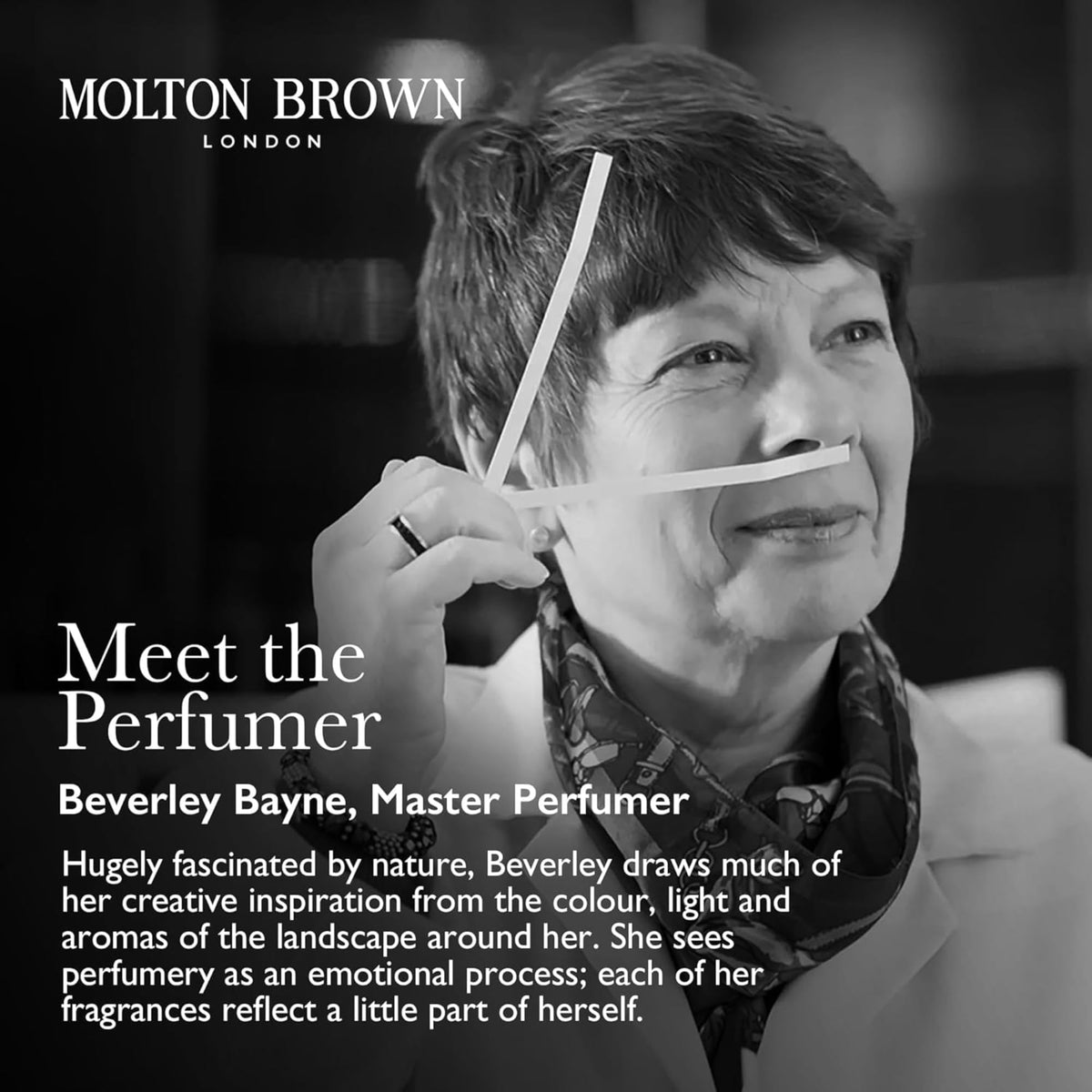 Molton Brown lotion dispense showing non-greasy absorption and hydration