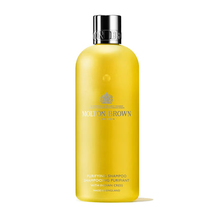 Molton Brown front bottle view showing brand and elegant packaging for premium appeal