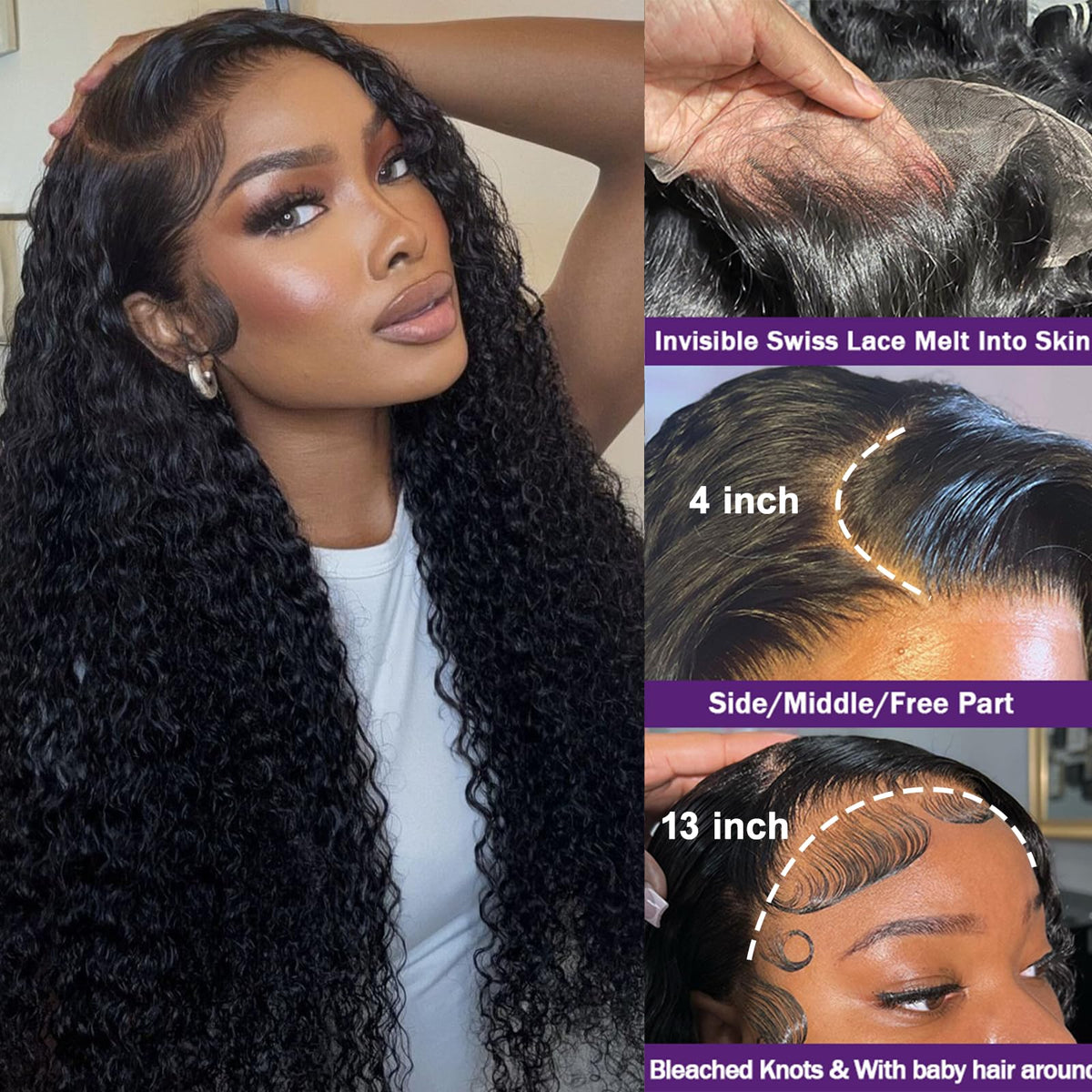 Momaksa close-up of HD Swiss lace hairline blending with skin for undetectable finish