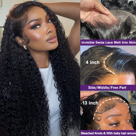 Momaksa close-up of HD Swiss lace hairline blending with skin for undetectable finish