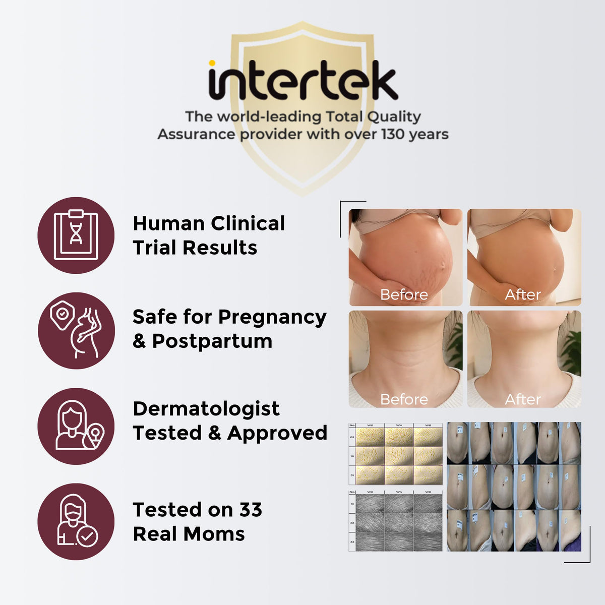 Momcozy label detail with ingredients, emphasizes EWG verified formula transparency