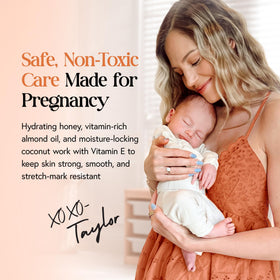 MOMMY LIFE with Manuka honey closeup highlighting natural humectant ingredient benefit