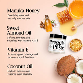MOMMY LIFE open jar showing rich buttery texture to demonstrate moisturizing coverage benefit