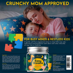 Mommy's Natural Helpers ingredients label displaying organic, simple formulation