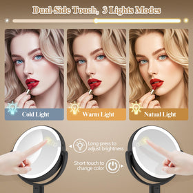 MOMOKUBA LED ring lit in natural light setting for accurate foundation matching and soft glow