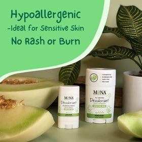 Child applying MONA Honeydew underarm demonstrating easy, gentle use