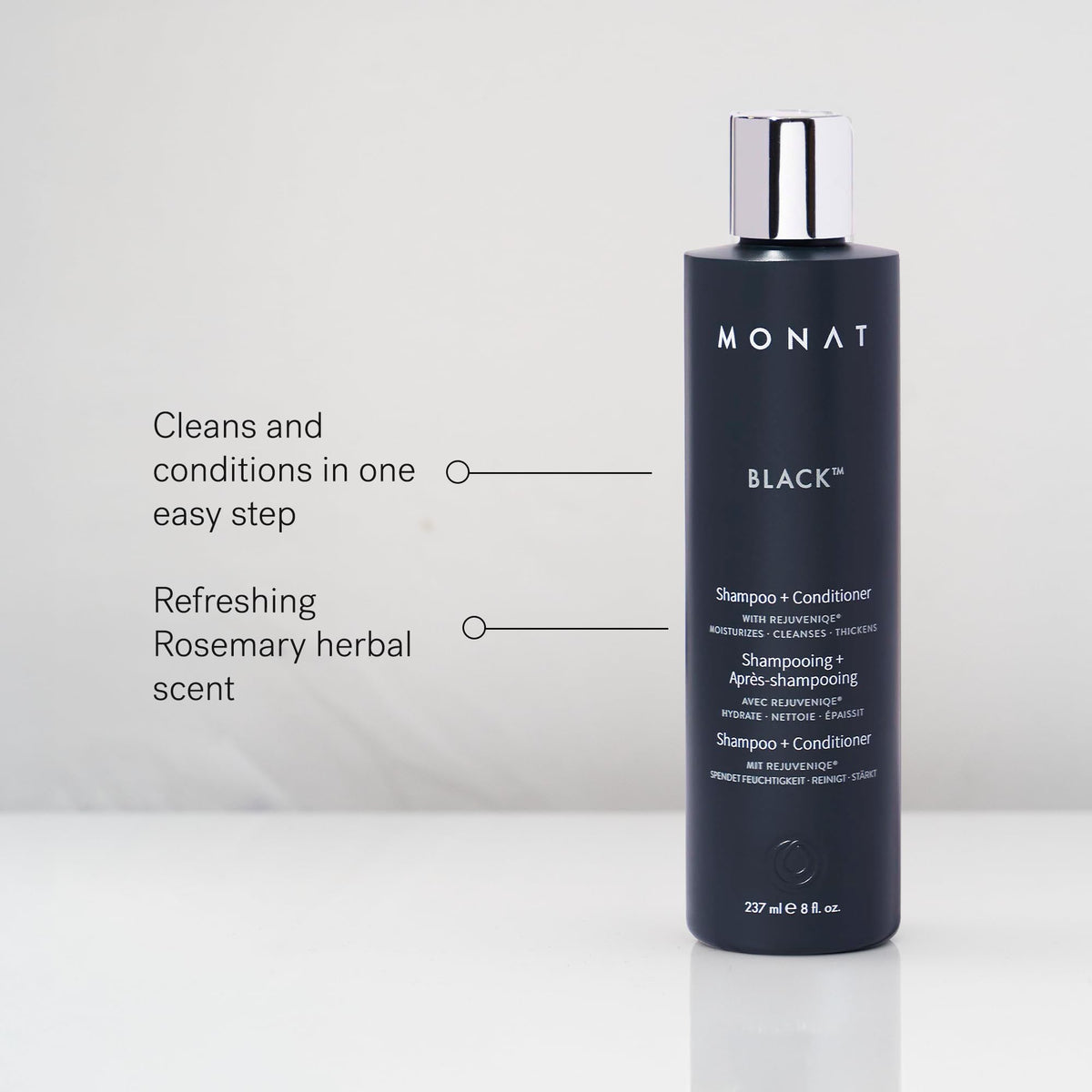 MONAT creamy foam texture close-up demonstrating gentle lather and conditioning