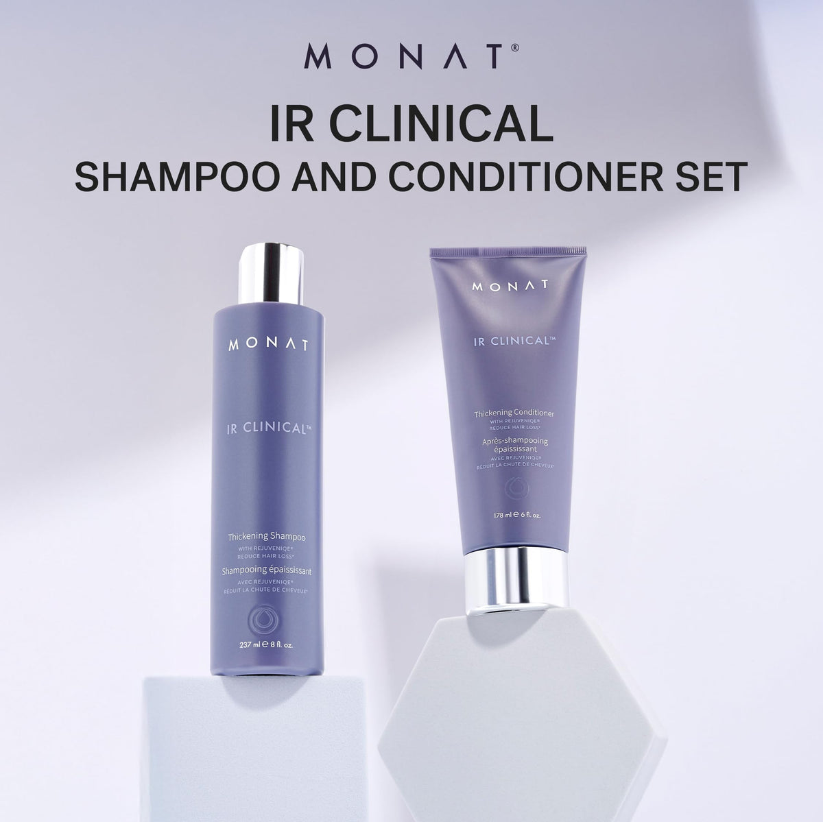 MONAT bottles side-by-side for size comparison and contents clarity