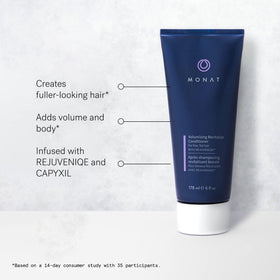 MONAT conditioner cream texture close-up showing lightweight hydration benefit