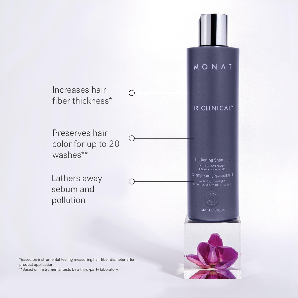MONAT IR Clinical conditioner cream close-up to hydrate and plump strands