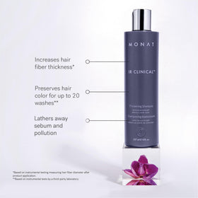 MONAT IR Clinical conditioner cream close-up to hydrate and plump strands