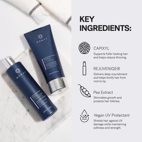 MONAT label and ingredients detail focusing on REJUVENIQE and clean formula benefit