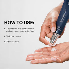 MONAT Rejuvabeads in a styling scene on finished hair illustrating polished look benefit