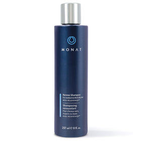 MONAT Renew shampoo front bottle showing label and benefits