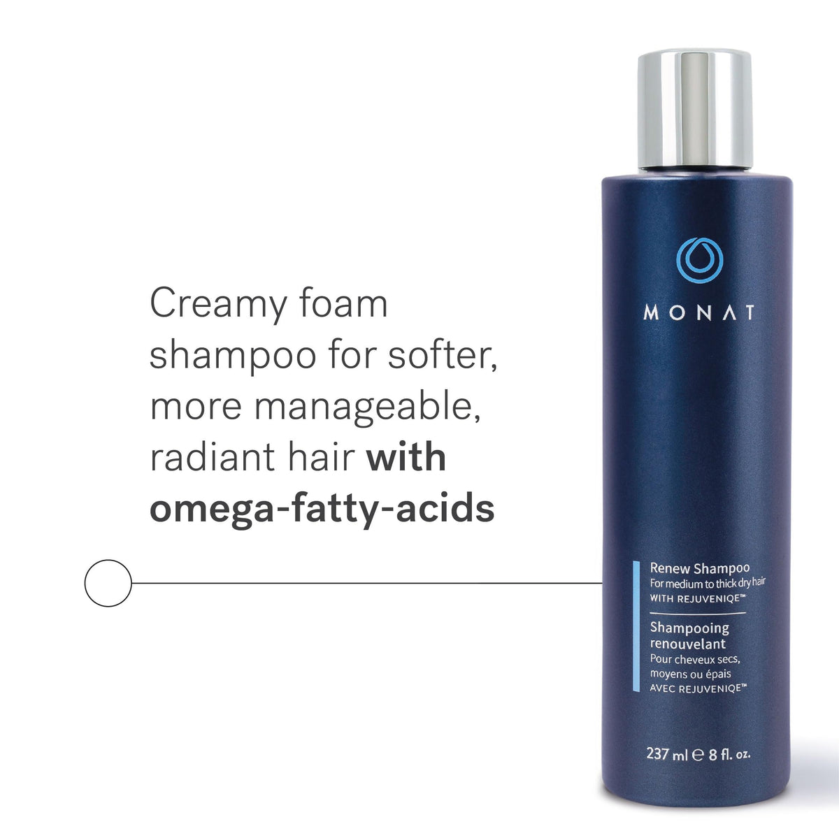 MONAT Renew rich creamy foam close-up highlighting hydration feel