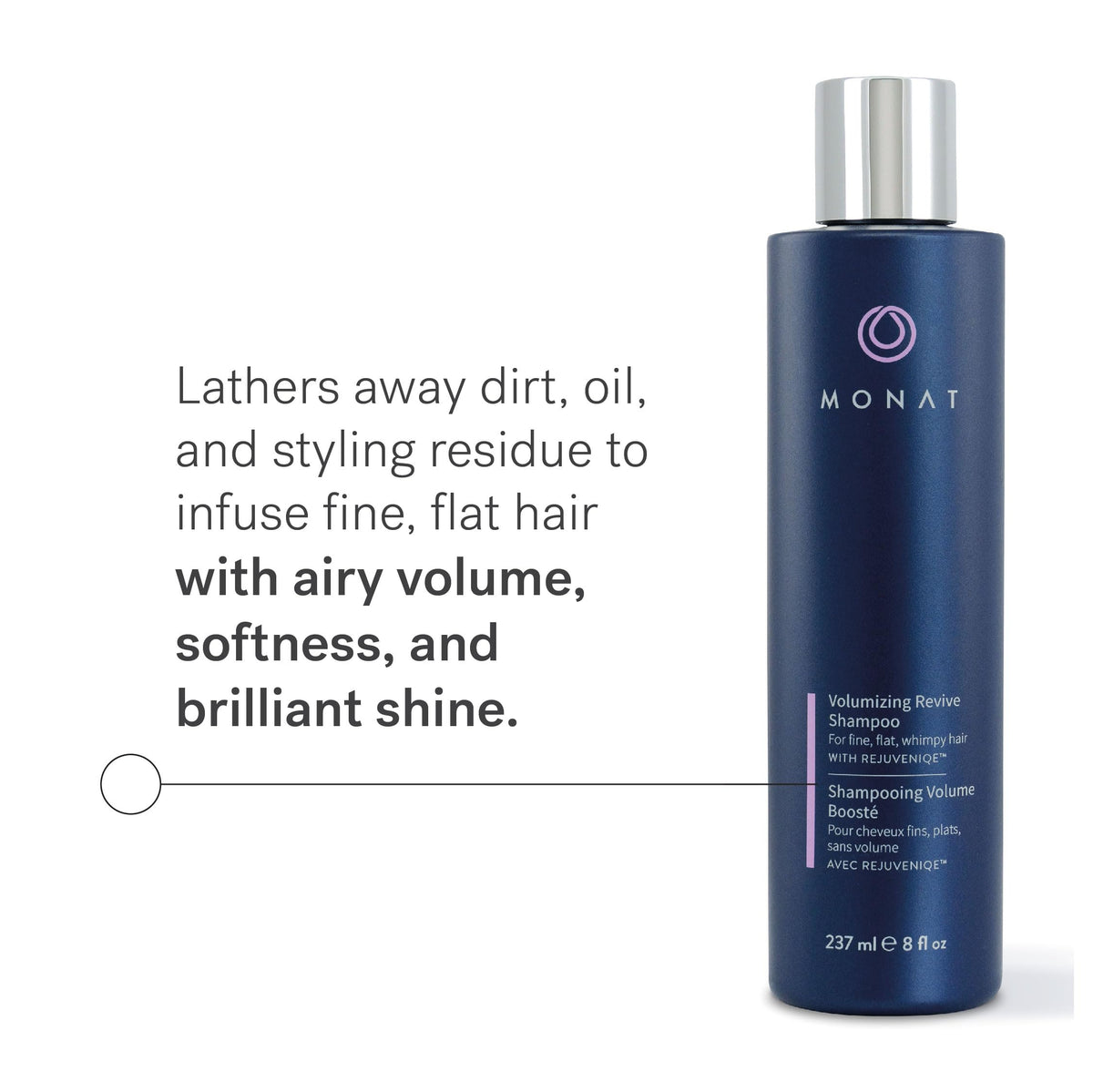MONAT product in hand ready to apply highlighting easy dispensing and lightweight feel